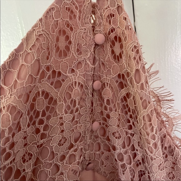 ASOS Pink Lace Midi Dress - Picture 5 of 7